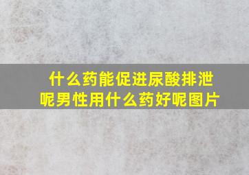 什么药能促进尿酸排泄呢男性用什么药好呢图片