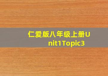 仁爱版八年级上册Unit1Topic3