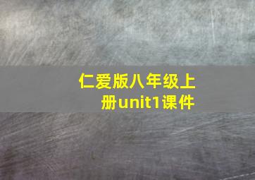 仁爱版八年级上册unit1课件