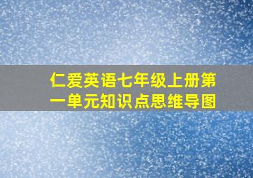 仁爱英语七年级上册第一单元知识点思维导图