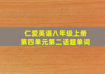 仁爱英语八年级上册第四单元第二话题单词