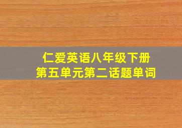 仁爱英语八年级下册第五单元第二话题单词