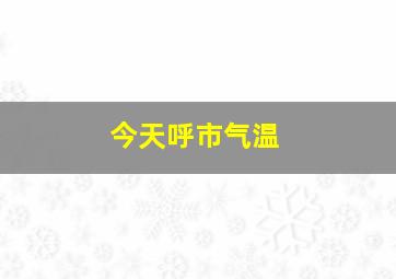 今天呼市气温