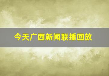 今天广西新闻联播回放