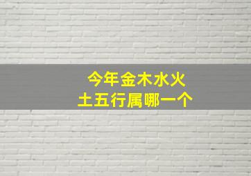 今年金木水火土五行属哪一个