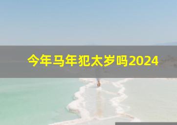 今年马年犯太岁吗2024