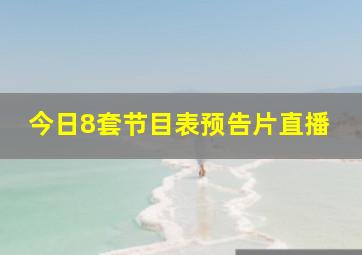 今日8套节目表预告片直播