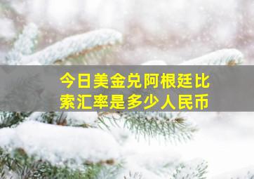 今日美金兑阿根廷比索汇率是多少人民币