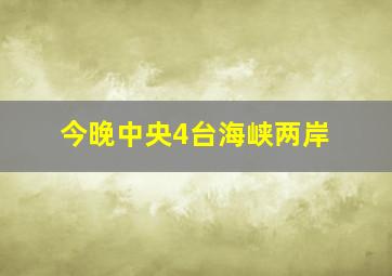 今晚中央4台海峡两岸