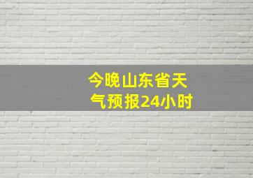 今晚山东省天气预报24小时