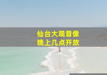 仙台大观音像晚上几点开放