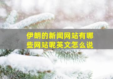 伊朗的新闻网站有哪些网站呢英文怎么说