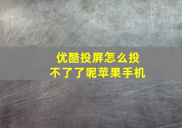 优酷投屏怎么投不了了呢苹果手机