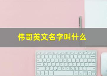 伟哥英文名字叫什么