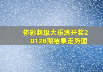 体彩超级大乐透开奖20128期结果走势图