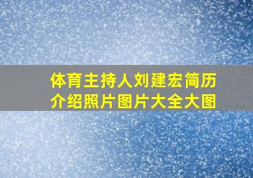 体育主持人刘建宏简历介绍照片图片大全大图