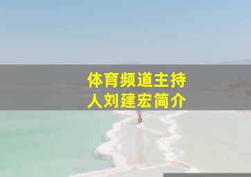 体育频道主持人刘建宏简介