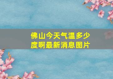 佛山今天气温多少度啊最新消息图片