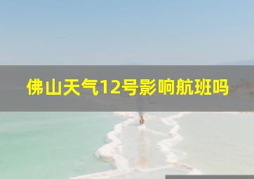 佛山天气12号影响航班吗