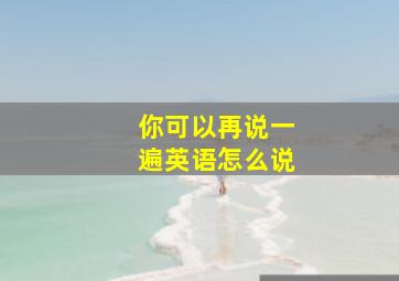 你可以再说一遍英语怎么说