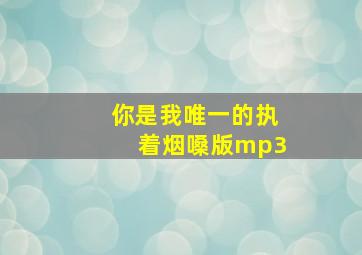 你是我唯一的执着烟嗓版mp3