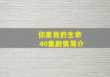 你是我的生命40集剧情简介