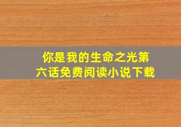 你是我的生命之光第六话免费阅读小说下载