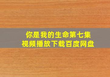 你是我的生命第七集视频播放下载百度网盘