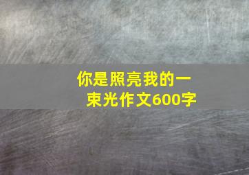 你是照亮我的一束光作文600字