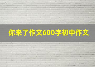 你来了作文600字初中作文