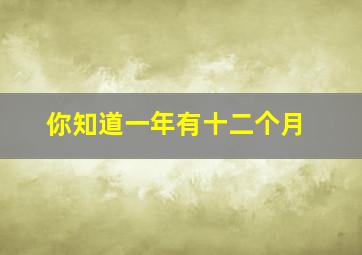 你知道一年有十二个月