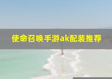 使命召唤手游ak配装推荐