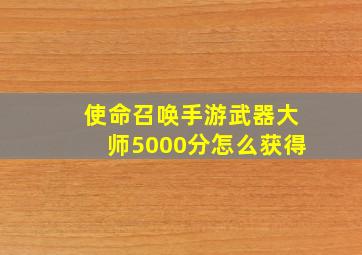 使命召唤手游武器大师5000分怎么获得