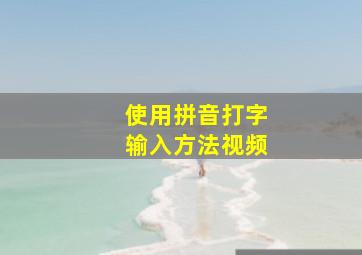 使用拼音打字输入方法视频