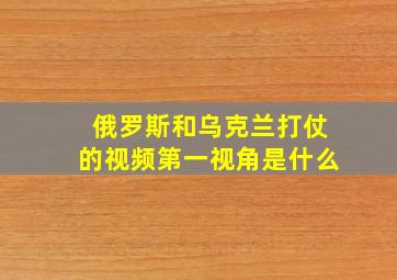 俄罗斯和乌克兰打仗的视频第一视角是什么