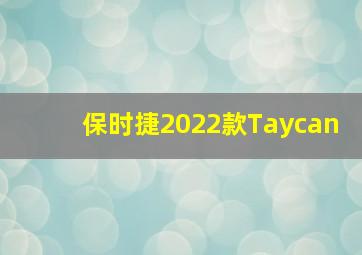 保时捷2022款Taycan