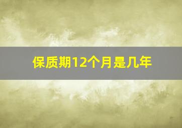 保质期12个月是几年