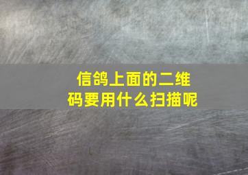 信鸽上面的二维码要用什么扫描呢