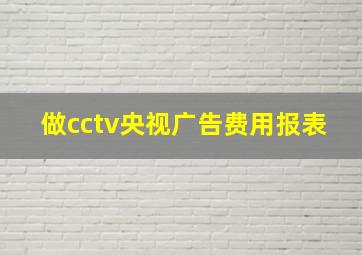 做cctv央视广告费用报表