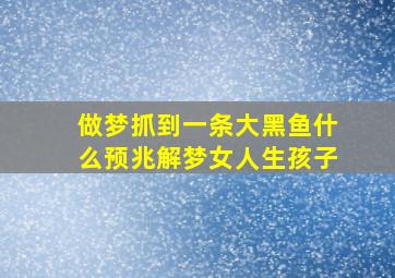 做梦抓到一条大黑鱼什么预兆解梦女人生孩子