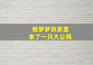 做梦梦到家里来了一只大公鸡