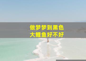 做梦梦到黑色大鲤鱼好不好