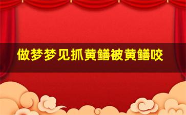 做梦梦见抓黄鳝被黄鳝咬