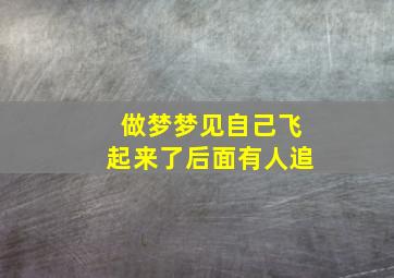 做梦梦见自己飞起来了后面有人追