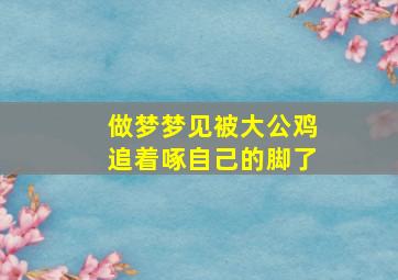 做梦梦见被大公鸡追着啄自己的脚了