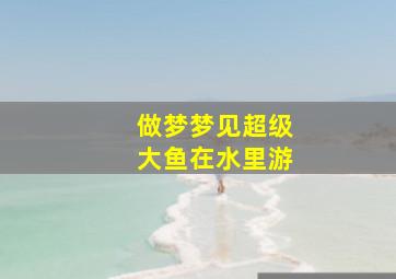 做梦梦见超级大鱼在水里游