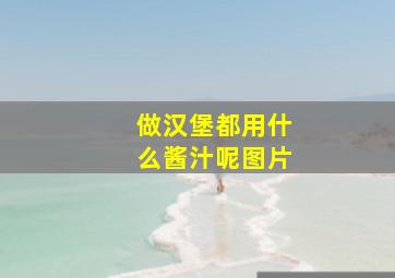 做汉堡都用什么酱汁呢图片