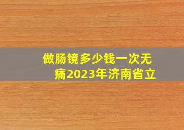 做肠镜多少钱一次无痛2023年济南省立