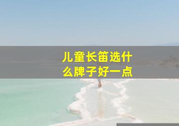 儿童长笛选什么牌子好一点