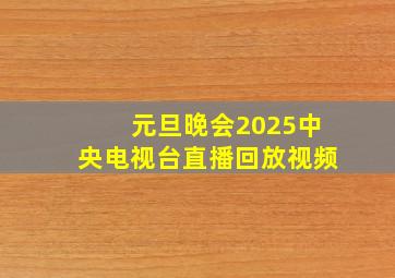 元旦晚会2025中央电视台直播回放视频